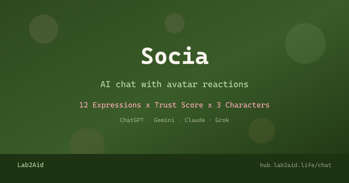 Socia — 表情で語る AI チャット